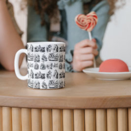 Alice's Adventures in Wonderland Pattern Kaffeetasse