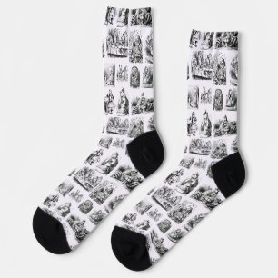 Alice's Adventures in Wonderland Pattern Socken