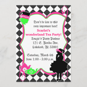 Alice's Mad Tea Party lädt ein Einladung