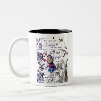 Alices Neugier Zweifarbige Tasse