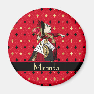 Alice's Queen of Hearts in Red Personalisiert Magnet