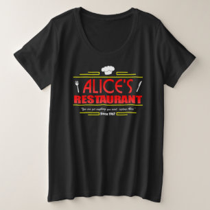 Alice'S Restaurant Massacree Erntedankfest Weihna Große Größe T-Shirt