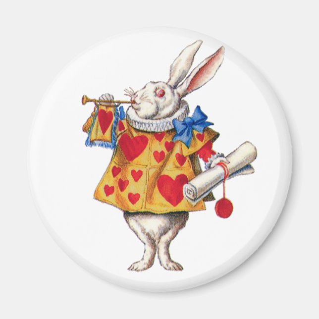 ALICE'S WHITE RABBIT IN WONDERLAND MAGNET (Vorne)