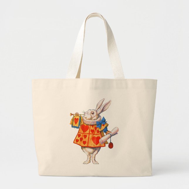 ALICE'S WHITE RABBIT JUMBO STOFFBEUTEL (Vorne)