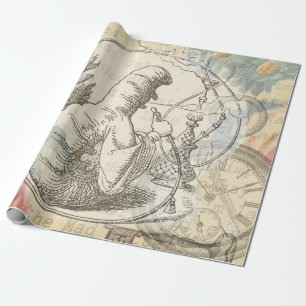 Alices Wunderland-Raupe: Original Tenniel Geschenkpapier