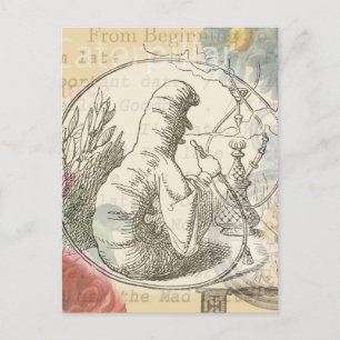 Alices Wunderland-Raupe: Original Tenniel Postkarte