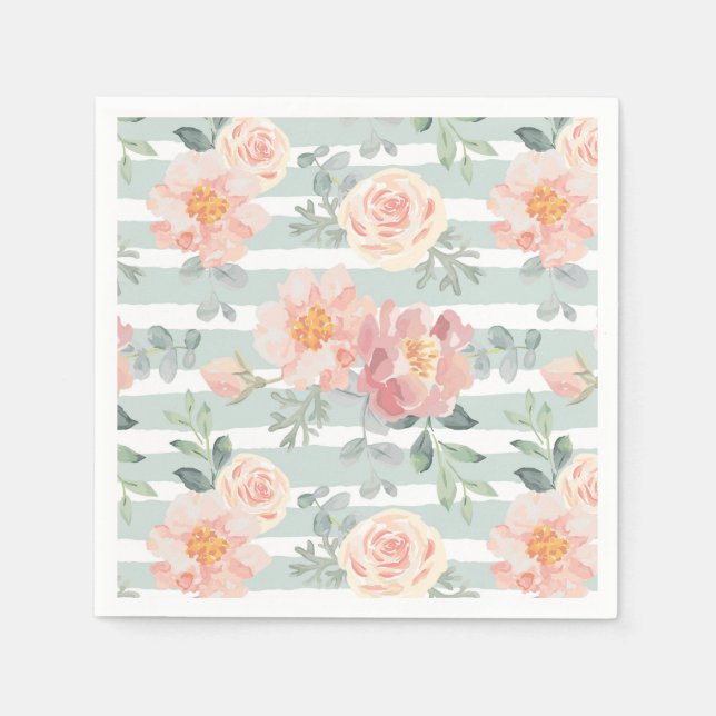 Alicia-Rose-Streifenmuster Serviette (Vorderseite)