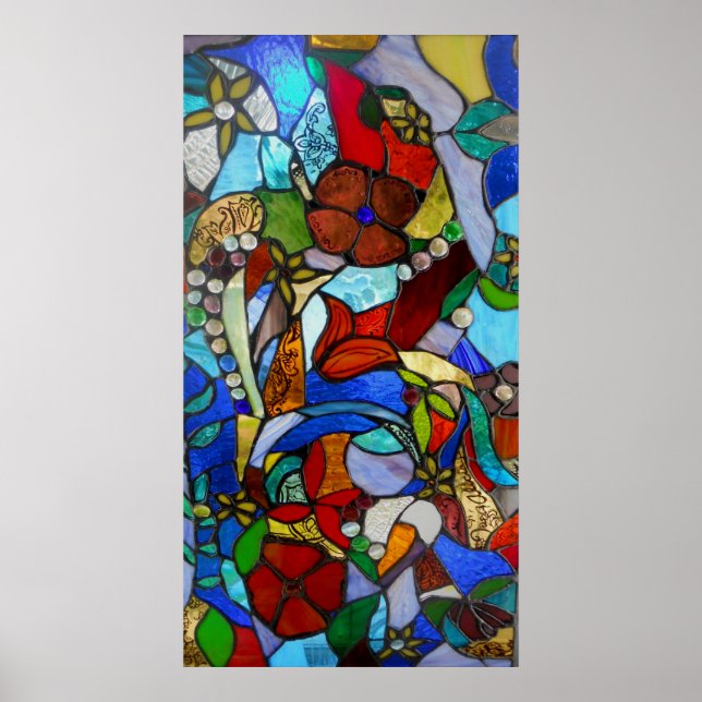 Alicia's Blumengarten Fenster Poster oder Print (Vorne)