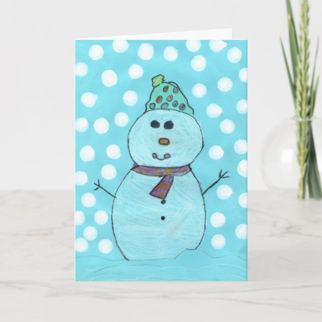 Alicia's Snowman Chrismas Card Feiertagskarte (Vorderseite)