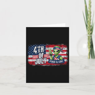 Alien 4. Juli Amerikanische Flagge UFO  Karte