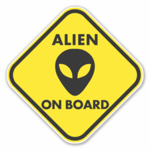 ALIEN À BORD DE VOITURE GROG DECAL STICKER