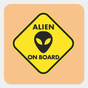 ALIEN À BORD DES STICKERS DE FUNNY