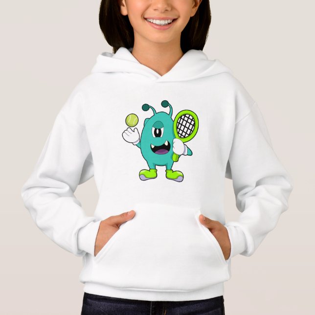 Alien à Tennis avec raquette de tennis (Devant)