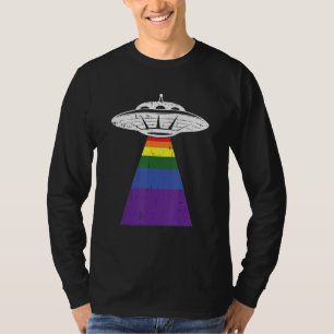 Alien Abduction Gay Pride Lgbt Q Gaylien Ufo Proud T-Shirt