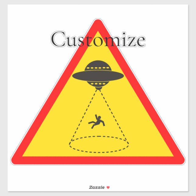 Alien Abduction UFO Thunder_Cove Aufkleber (Blatt)