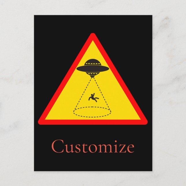 Alien Abduction UFO Thunder_Cove Postkarte (Vorderseite)