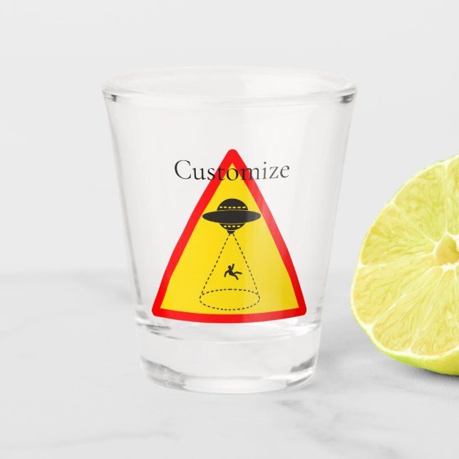 Alien Abduction UFO Thunder_Cove Schnapsglas (Vorderseite)
