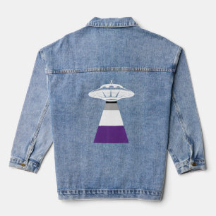 Alien Abduktion asexual Pride LGBt Q Ufo Proud As Jeansjacke