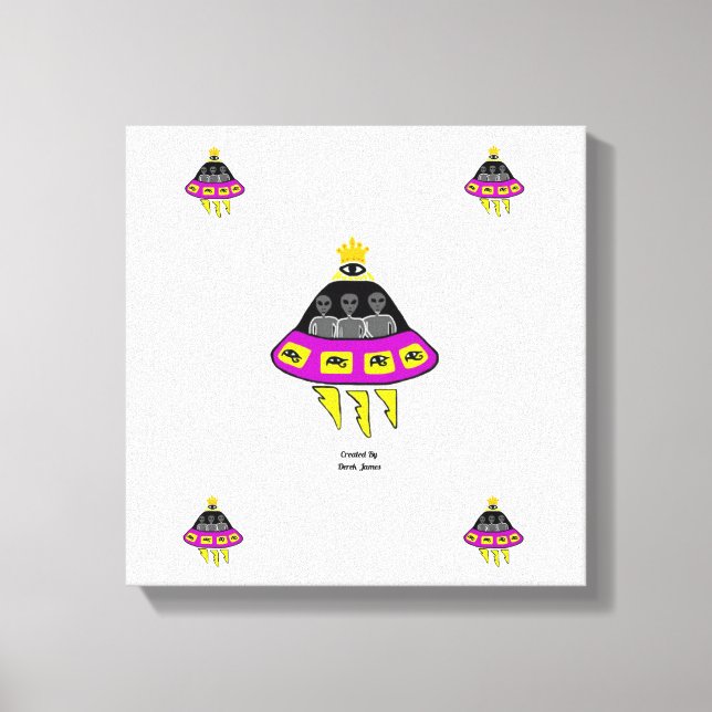 Alien-Abduktion eingewickelte Leinwand (Vorderseite)