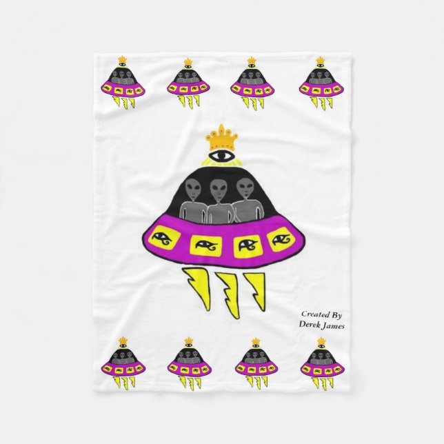 Alien-Abduktions-Fleece-Decke Fleecedecke (Vorderseite)