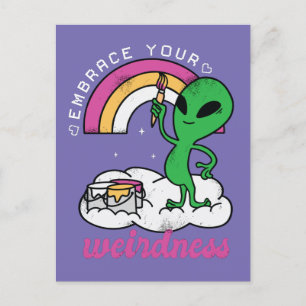 Alien Acceptez votre carte postale Wierness