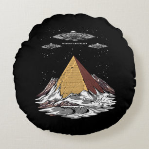 Alien Ägyptische Pyramiden Antarktis Verschwörung Rundes Kissen