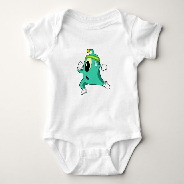 Alien als Runner Baby Strampler (Vorderseite)