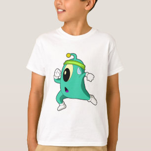 Alien als Runner T-Shirt