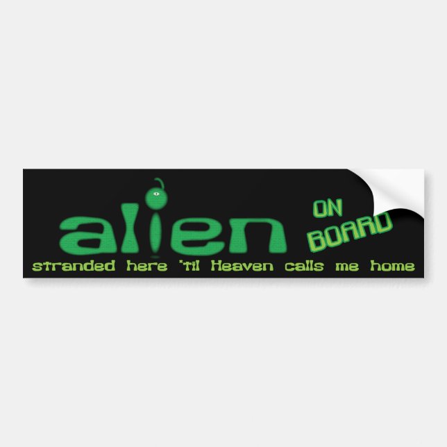 Alien an Bord des christlichen Autoaufklebers Autoaufkleber (Vorne)