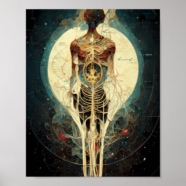 Alien Anatomie 1 Science Fiction Art Poster (Vorne)