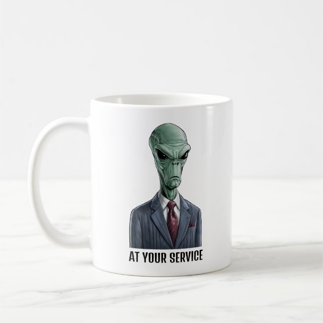 Alien-Anführer Kaffeetasse (Links)