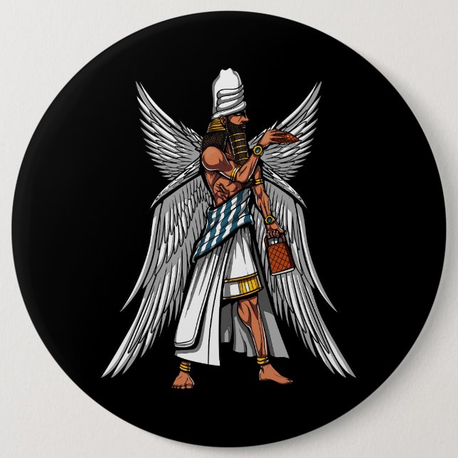 Alien Anunnaki Gott-alter sumerischer König Button (Vorderseite)