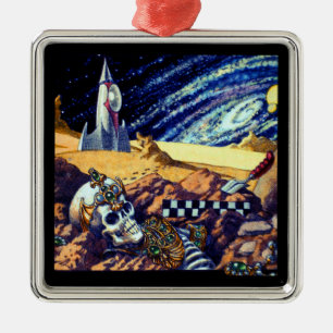 Alien Archäologie Ornament Aus Metall