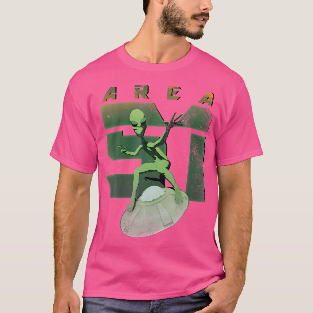 Alien Area 51 Shirt Ufo Green Man Flying Saucer Sp (Vorderseite)