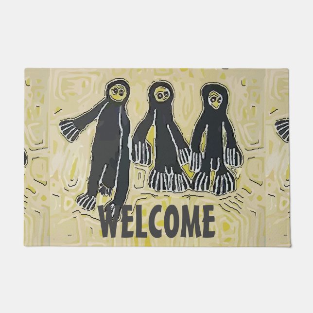 ALIEN ARRIVAL, EDIT TEXT, RUG FUßMATTE (Vorderseite)