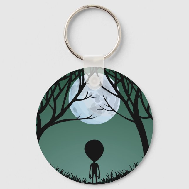 Alien Art Key Chain Extraterrestrische Geschenke & Schlüsselanhänger (Vorderseite)