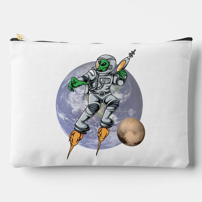 Alien Astronaut Zubehörtasche (Vorderseite)