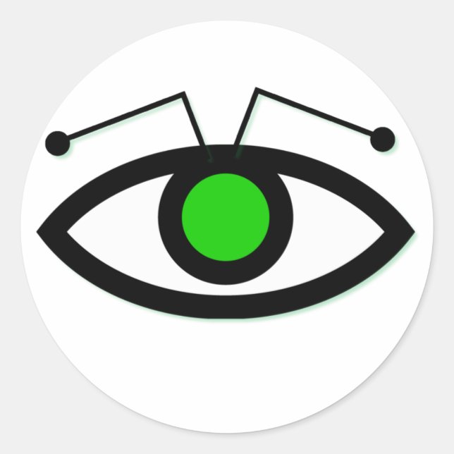 Alien-Augen-Aufkleber Runder Aufkleber (Vorderseite)