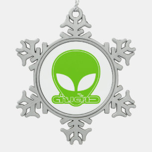 Alien [Ausländer] Tang Dao , Thai-Sprachschrift Schneeflocken Zinn-Ornament
