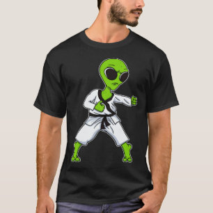 Alien Außerirdischer UFO Karate Taekwondo Kickbox T-Shirt