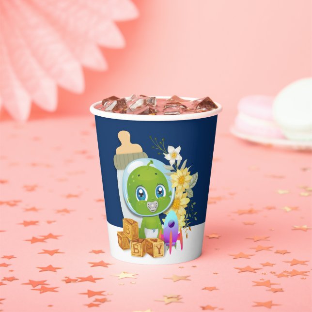 Alien Baby Shooting Paper Cup Pappbecher (Insitu)