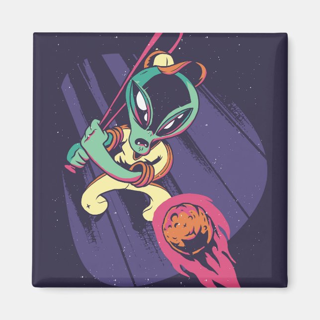 Alien Baseball Magnet (Vorne)