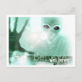 Alien BELIEVE POSTCARD Postkarte