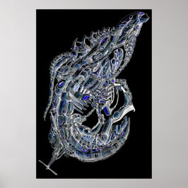 Alien betet Tintenkunst Poster