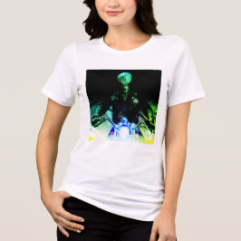 Alien Biker (Neon-Version) Tri-Blend Shirt