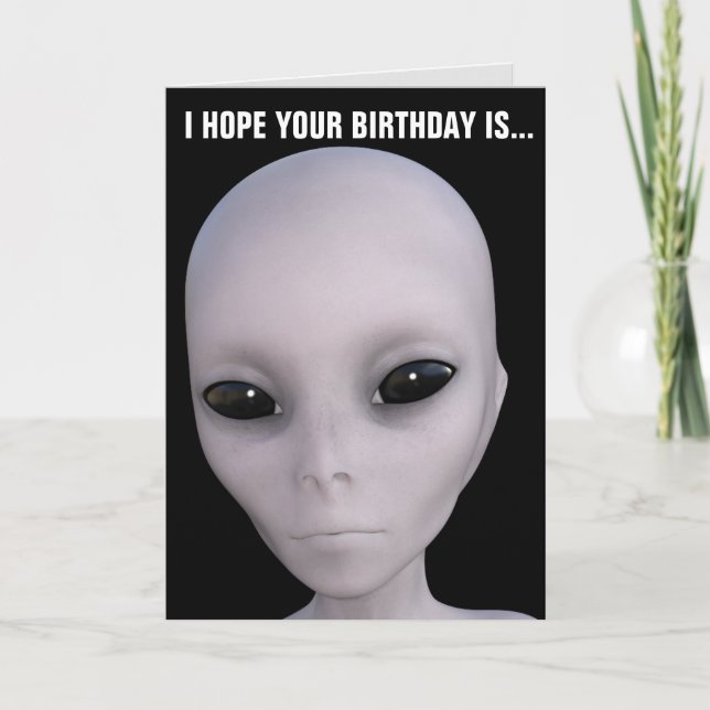 ALIEN BIRTHDAY CARDS KARTE (Vorderseite)