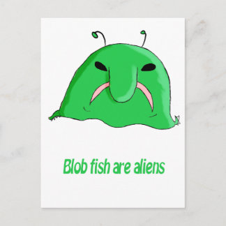 Alien blob postkarte