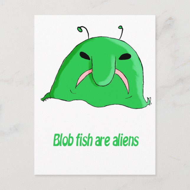 Alien blob postkarte (Vorderseite)
