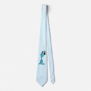 Alien Blue Polka Dot Neck Tie Krawatte