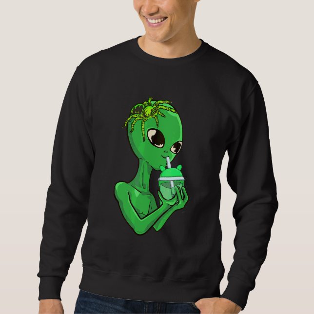 Alien-Boba-Tee-Spinne Sweatshirt (Vorderseite)